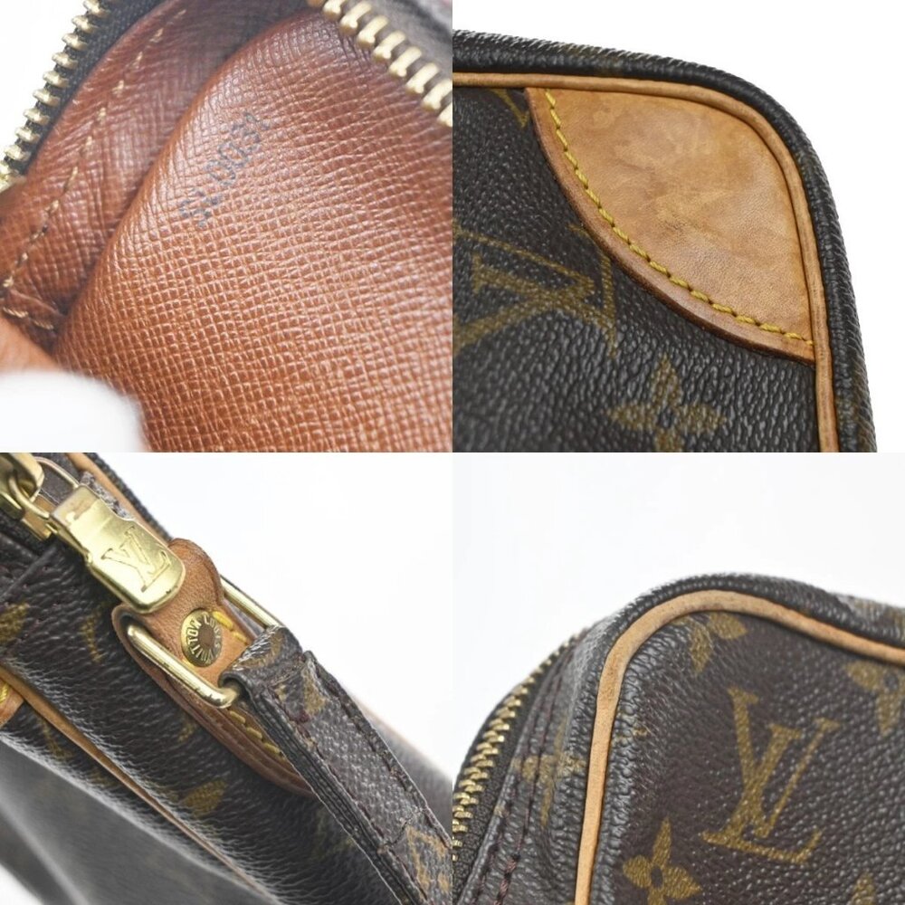 LOUIS VUITTON Danube Shoulder Bag Monogram Leather Brown France - Picture 14 of 15